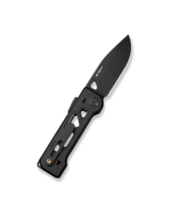 WEKNIFE Tyro Superlock Knife Black / Golden Titanium Handle (2.91" Black Stonewashed CPM 20CV Blade) WE24001-1, With An Extra Pivot Screw