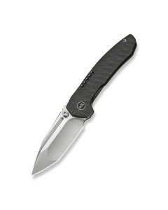 WEKNIFE Micro Trogon Thumb Stud Knife Tiger Stripe Pattern Flamed Titanium Handle