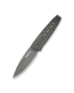 Hull Flipper Knife Gray Titanium Handle & Endcap (3.89" Gray Stonewashed Bohler M390 Blade)