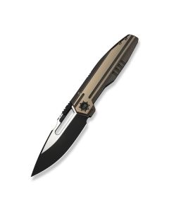 Reveille Thumb Hole & Thumb Stud Knife Bronze Titanium Handle (3.83" Black Stonewashed Bohler M390 Blade, Satin Flat)