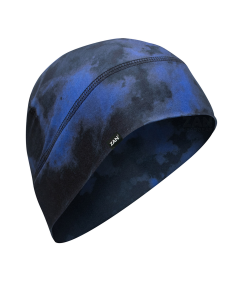 Zan Helmet Liner/Beanie SportFlex Series Black & Blue Tie Dye