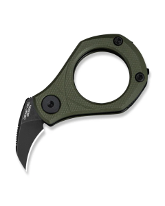 Pyrus Slip Joint Utility Knife OD Green G10 Handle (0.65" Black Stonewashed 14C28N Blade)