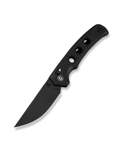 Noctis Thumb Stud & Crossbar Lock Knife Black G10 Handle (2.98" Black Stonewashed Nitro-V Blade)