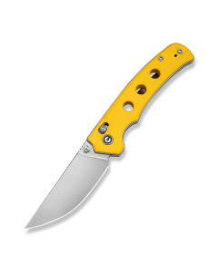 Noctis Thumb Stud & Crossbar Lock Knife Yellow G10 Handle (2.98" Satin Finished Nitro-V Blade)
