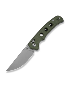 Noctis Thumb Stud & Crossbar Lock Knife Olive Canvas Micarta Handle (2.98" Stonewashed Nitro-V Blade)