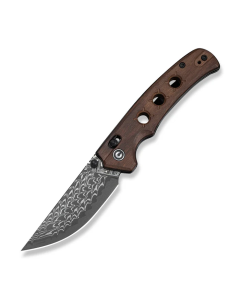Noctis Thumb Stud & Crossbar Lock Knife Guibourtia Wood Handle (2.98" Damascus Blade)