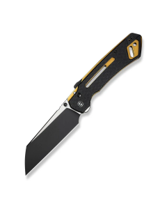 CIVIVI Buster FG Thumb Stud & Superlock Knife Black Coarse G10 Handle (4.2" Black Stonewashed Nitro-V Blade, Satin Flat)
