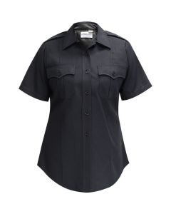 Command Women's Short Sleeve Shirt w/ Zipper - LAPD Navy