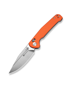 Glenspar Thumb Stud & Crossbar Lock Knife Orange G10 Handle (3.45" Satin Finished 9Cr18MoV Blade)