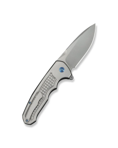 Starlash Flipper Knife Gray Titanium Handle (3.97" Stonewashed Bohler M390 Blade)