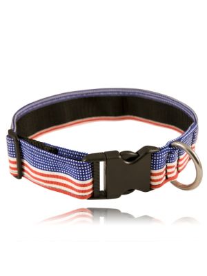 1 1/2 Decorative Embroidered Collar, Navy/Gray