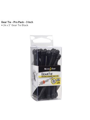 Gear Tie ProPack 3 - 24 Pack - Black